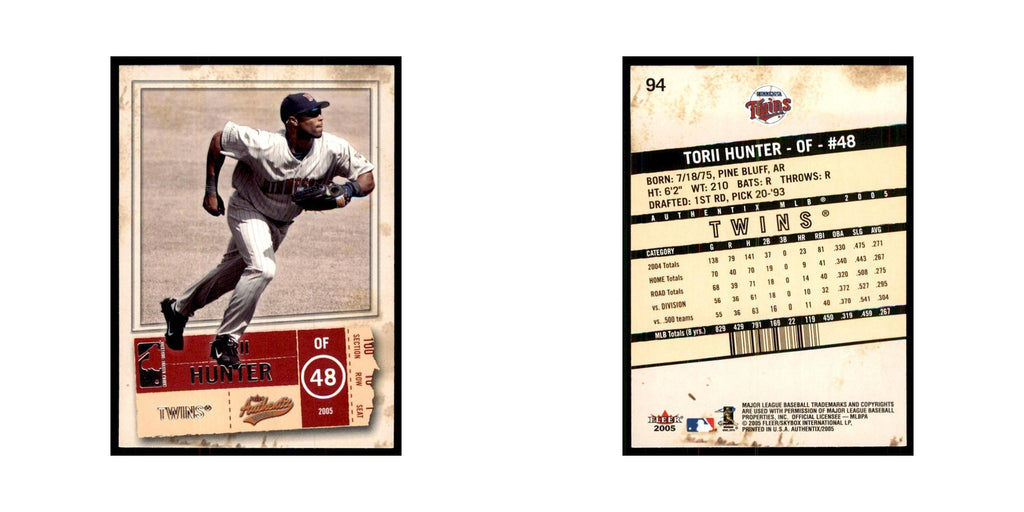 2005 Fleer Authentix Torii Hunter Twins #94