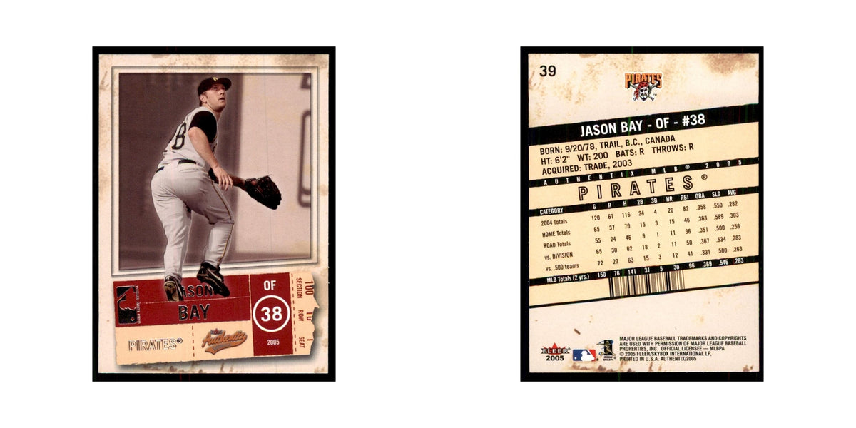 2005 Fleer Authentix Jason Bay Pirates #39