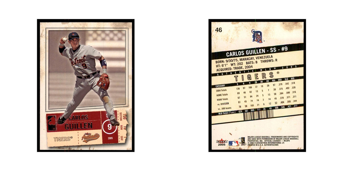 2005 Fleer Authentix Carlos Guillen Tigers #46