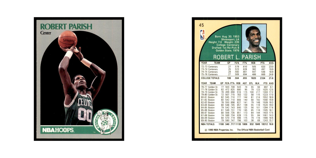 1990 NBA Hoops Robert Parish Basketball Cards #45