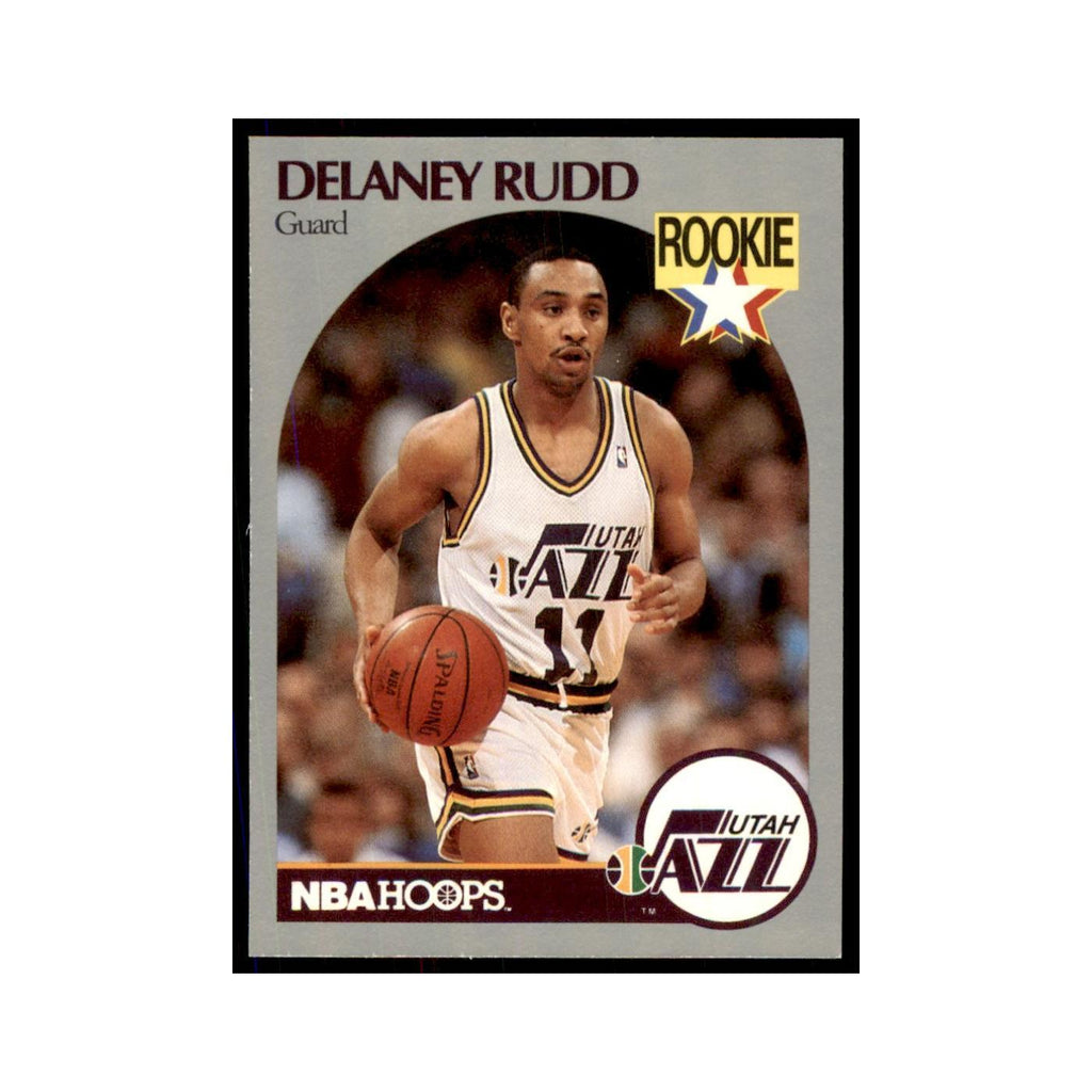 1990 NBA Hoops Delaney Rudd RC Basketball Cards #293