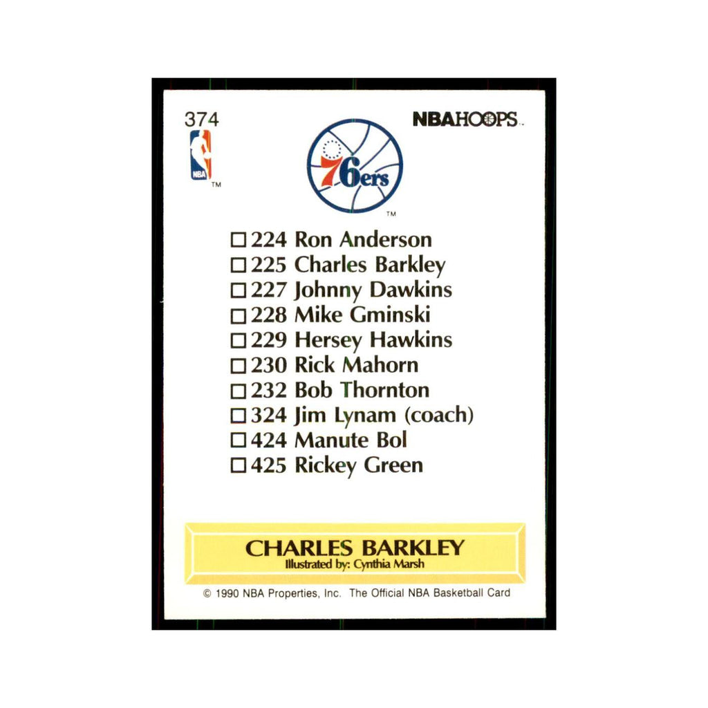 1990 NBA Hoops Charles Barkley Basketball Cards #374