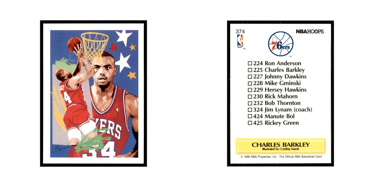 1990 NBA Hoops Charles Barkley Basketball Cards #374