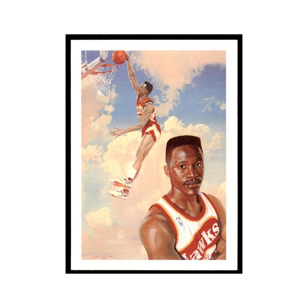 1990 NBA Hoops Dominique Wilkins Basketball Cards #355