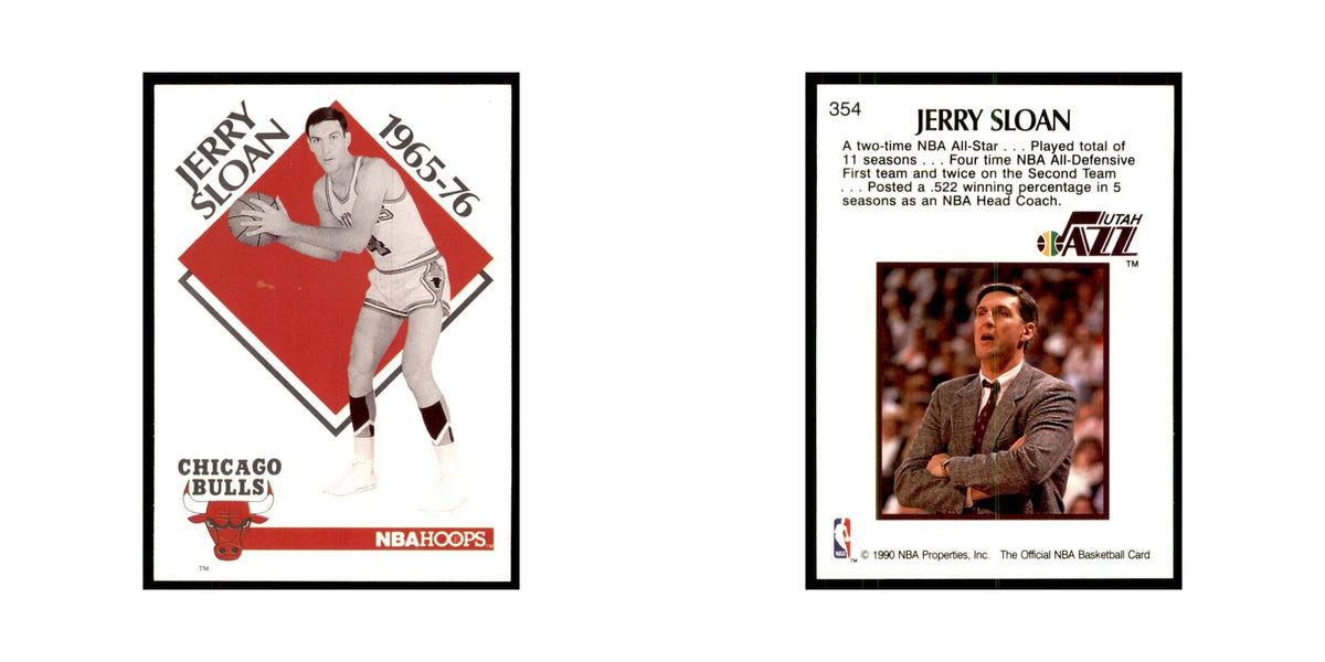 1990 NBA Hoops Jerry Sloan Basketball Cards #354