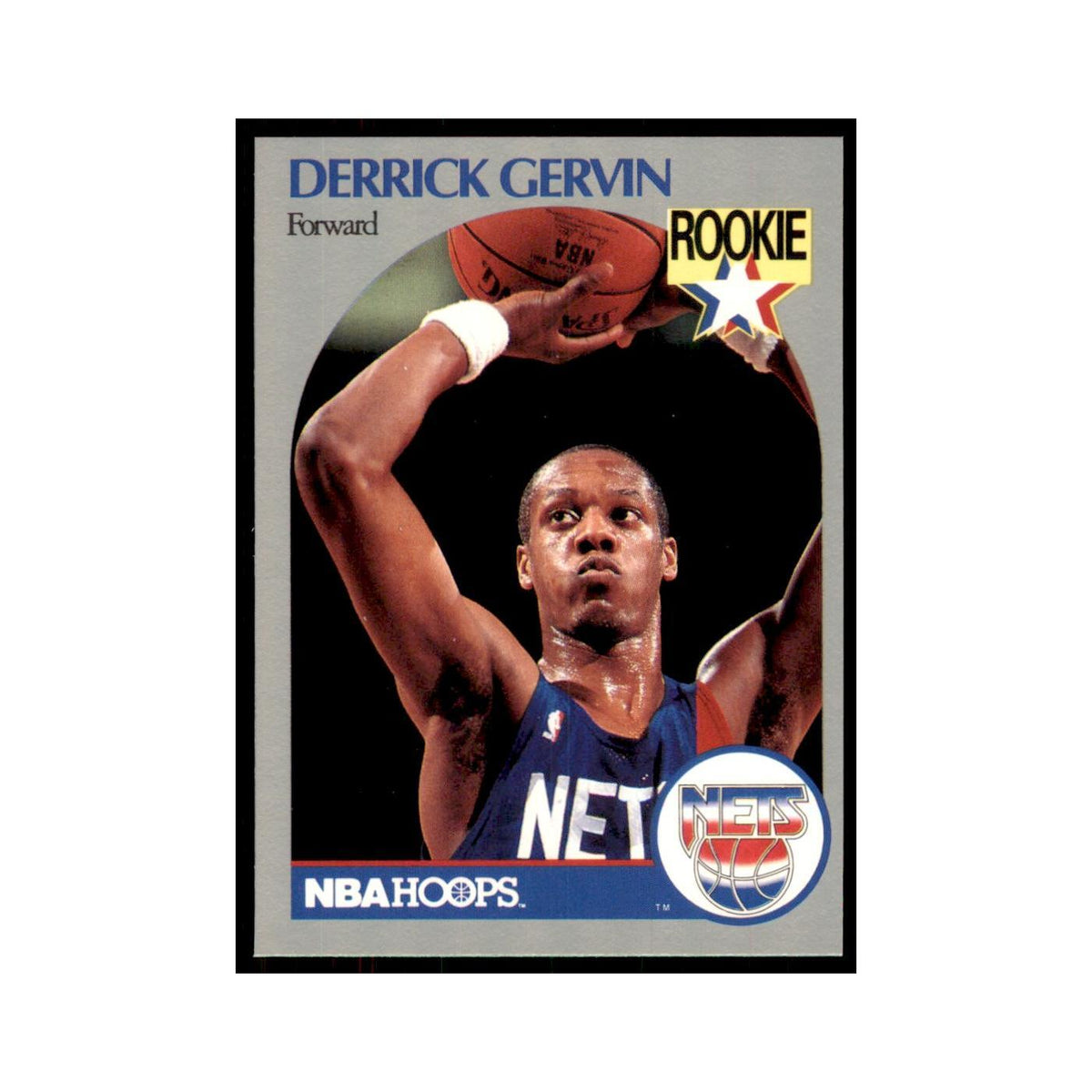 1990 NBA Hoops Derrick Gervin RC Basketball Cards #196