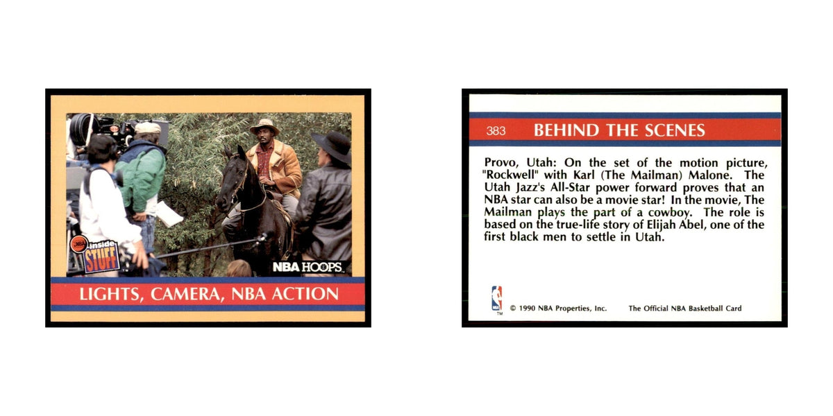 1990 NBA Hoops Lights Camera NBA Action Basketball Cards #383