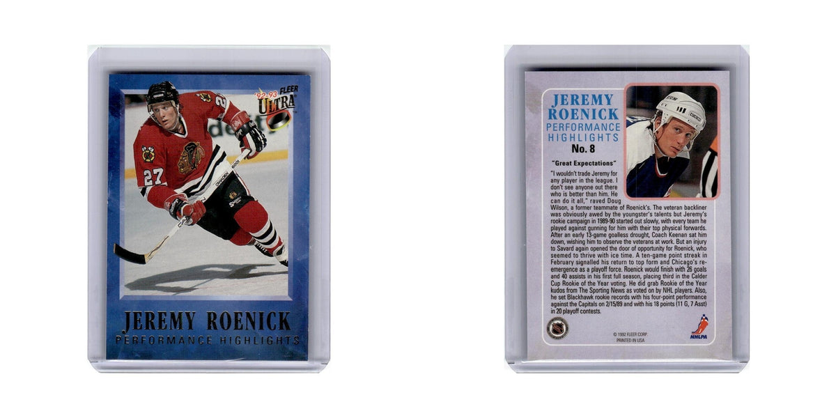 Jeremy Roenick 1992 Ultra Performance Highlights #8 Chicago Blackhawks NM