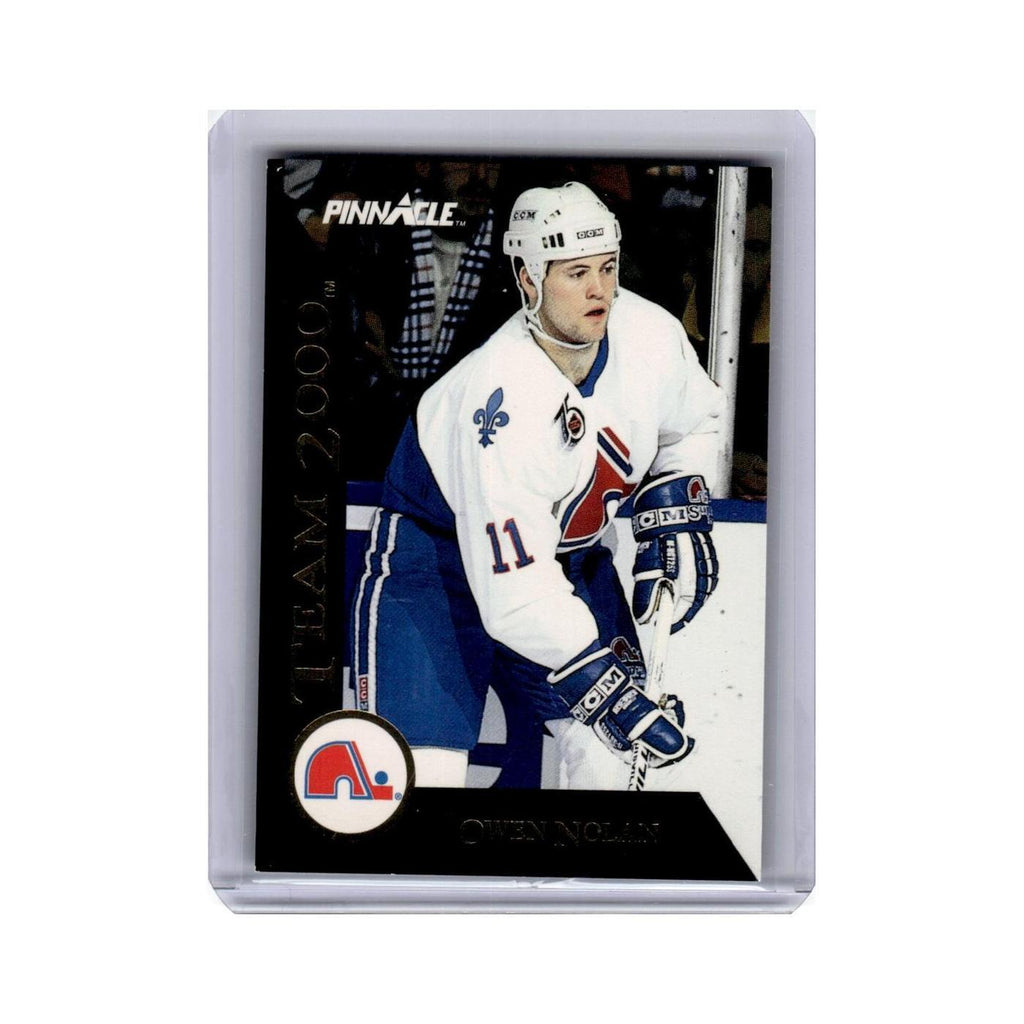 Owen Nolan 1992 Pinnacle #10 Quebec Nordiques Hockey Card NM