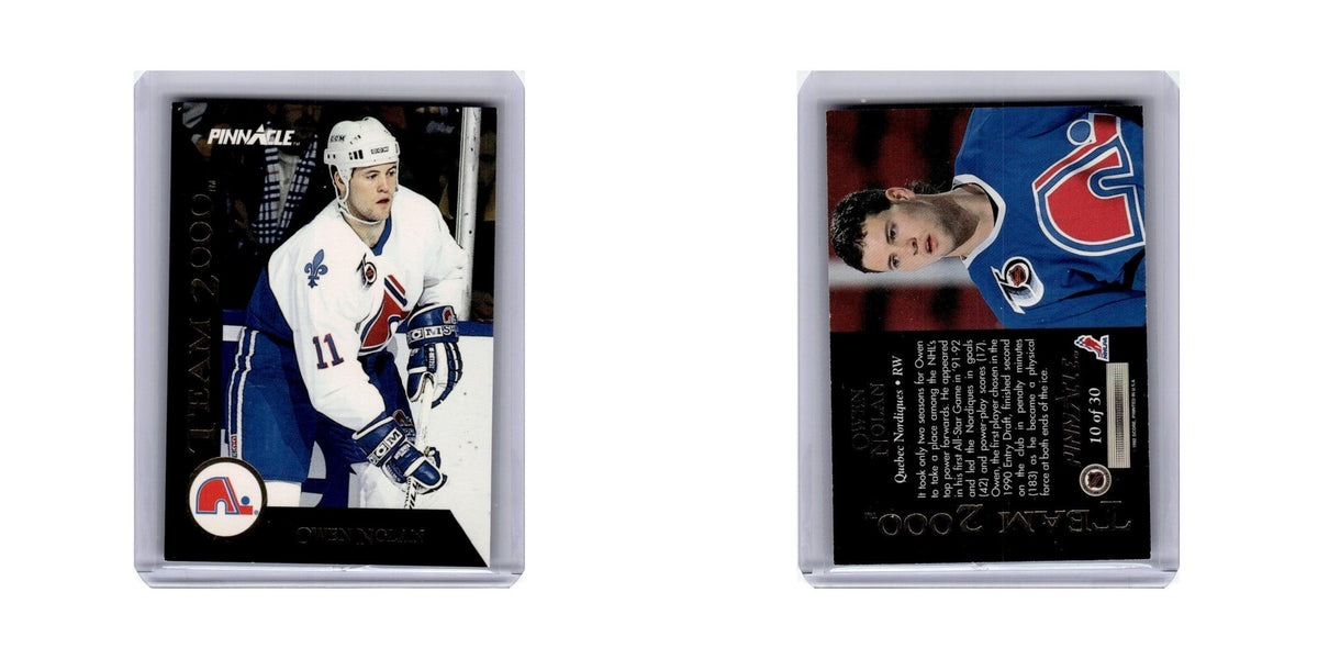 Owen Nolan 1992 Pinnacle #10 Quebec Nordiques Hockey Card NM