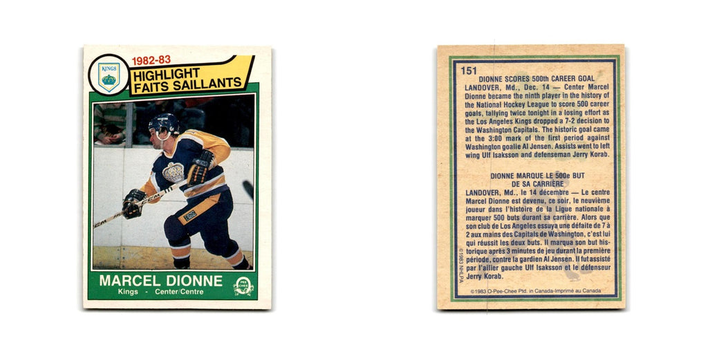 1983 O-Pee-Chee Marcel Dionne Los Angeles Kings #151