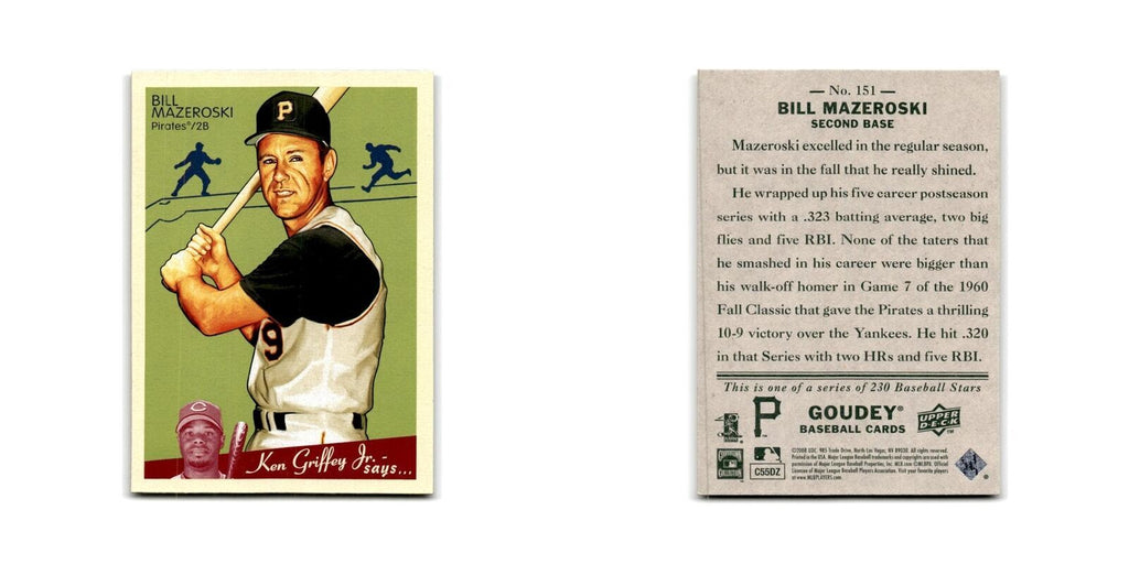 2008 Upper Deck Goudey Bill Mazeroski Pirates #151