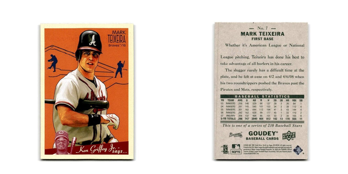 2008 Upper Deck Goudey Mark Teixeira Braves #7
