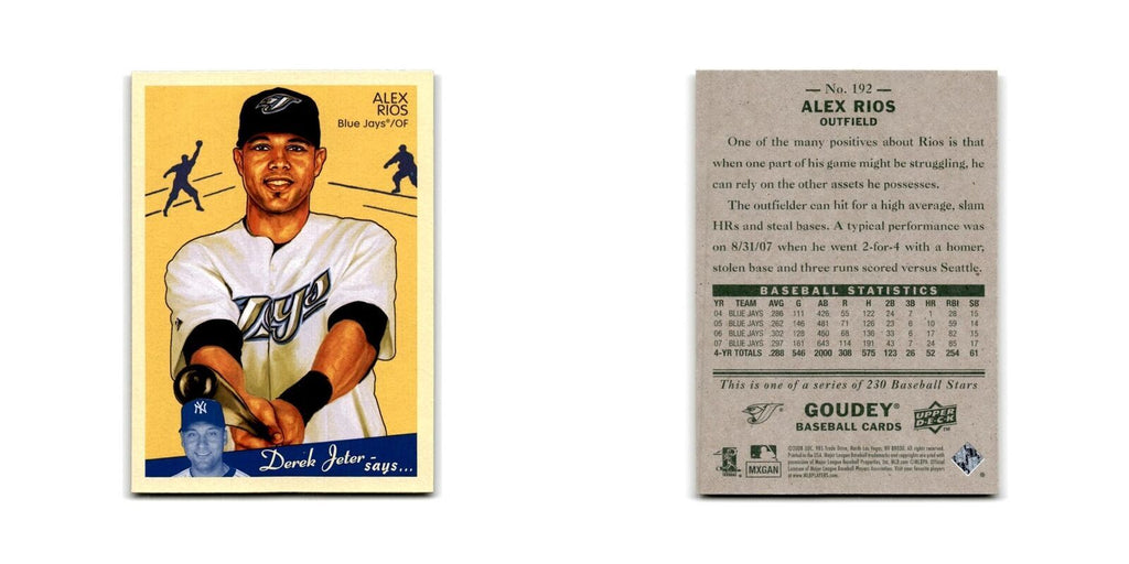 2008 Upper Deck Goudey Alex Rios Blue Jays #192