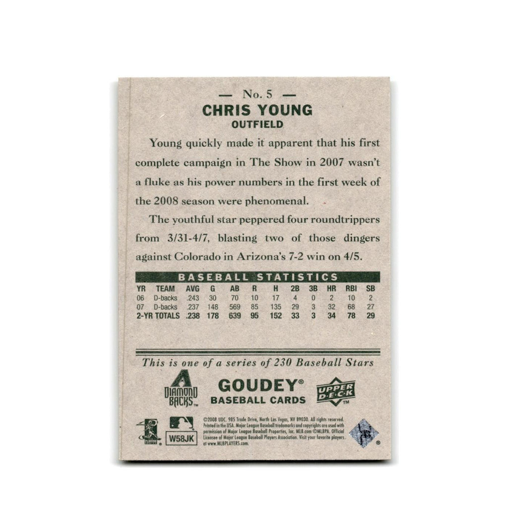2008 Upper Deck Goudey Chris B. Young Diamondbacks #5