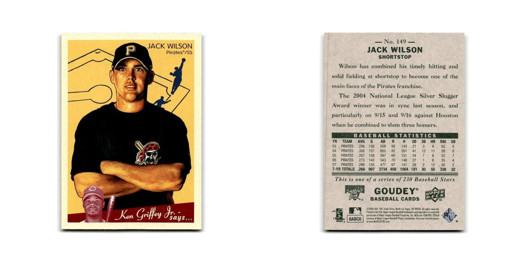 2008 Upper Deck Goudey Jack Wilson Pirates #149