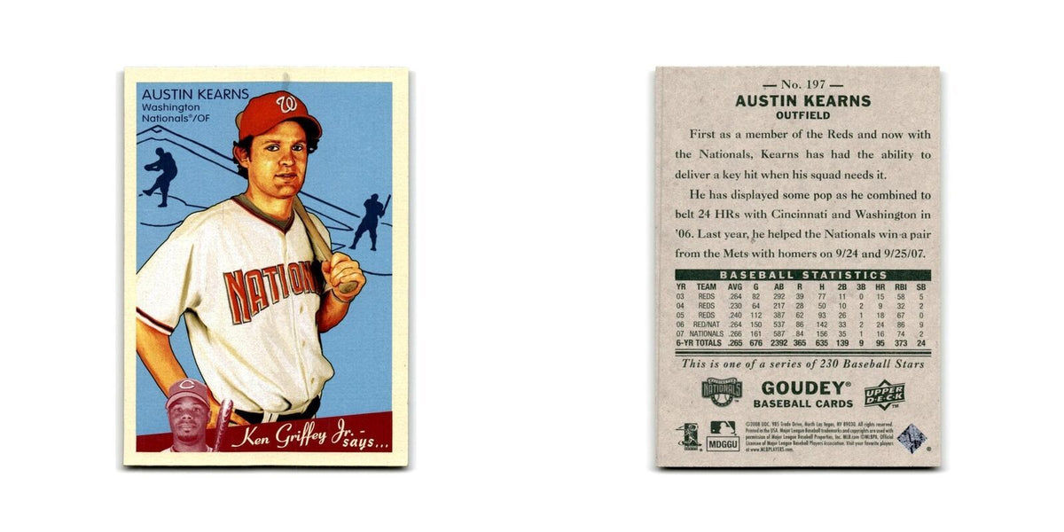 2008 Upper Deck Goudey Austin Kearns Nationals #197