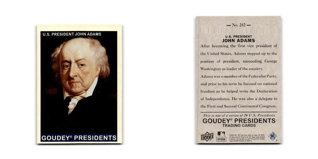 2008 Upper Deck Goudey John Adams #242
