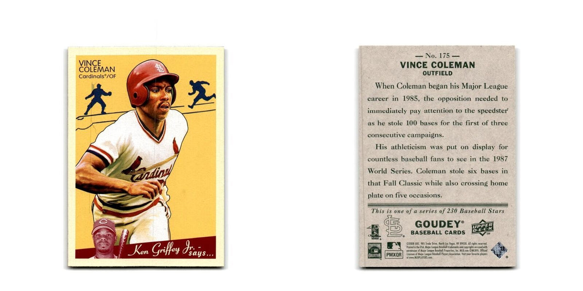 2008 Upper Deck Goudey Vince Coleman Cardinals #175