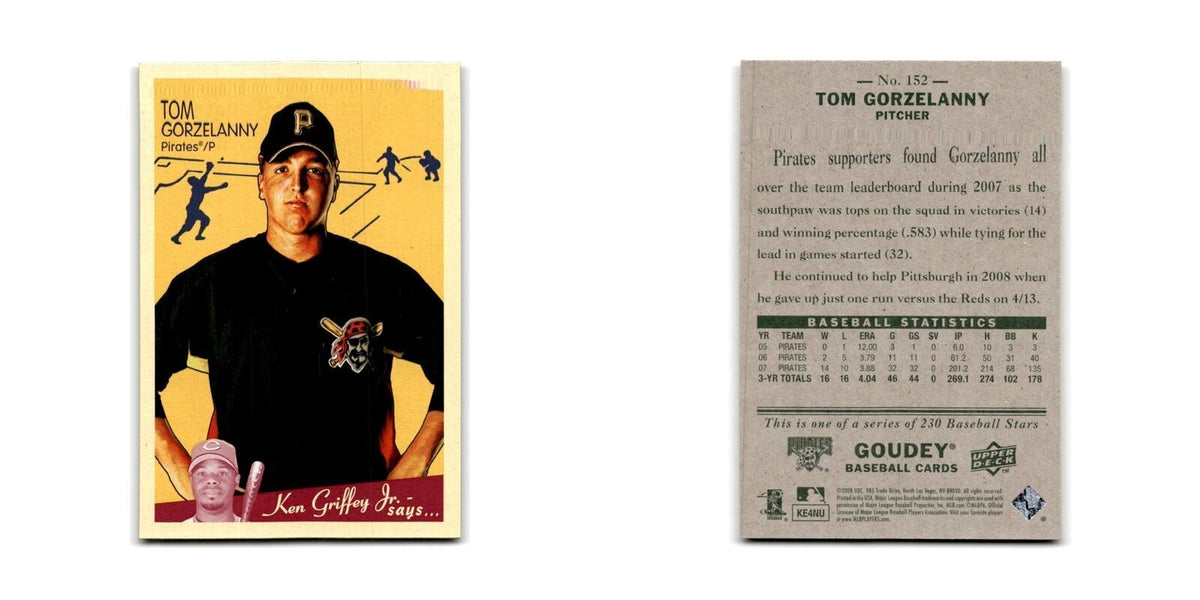 2008 Upper Deck Goudey Tom Gorzelanny Pirates #152