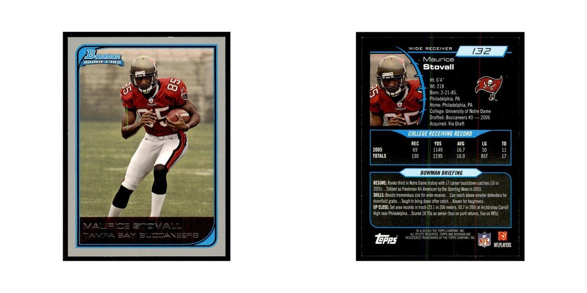 2006 Bowman Maurice Stovall Football Cards #132