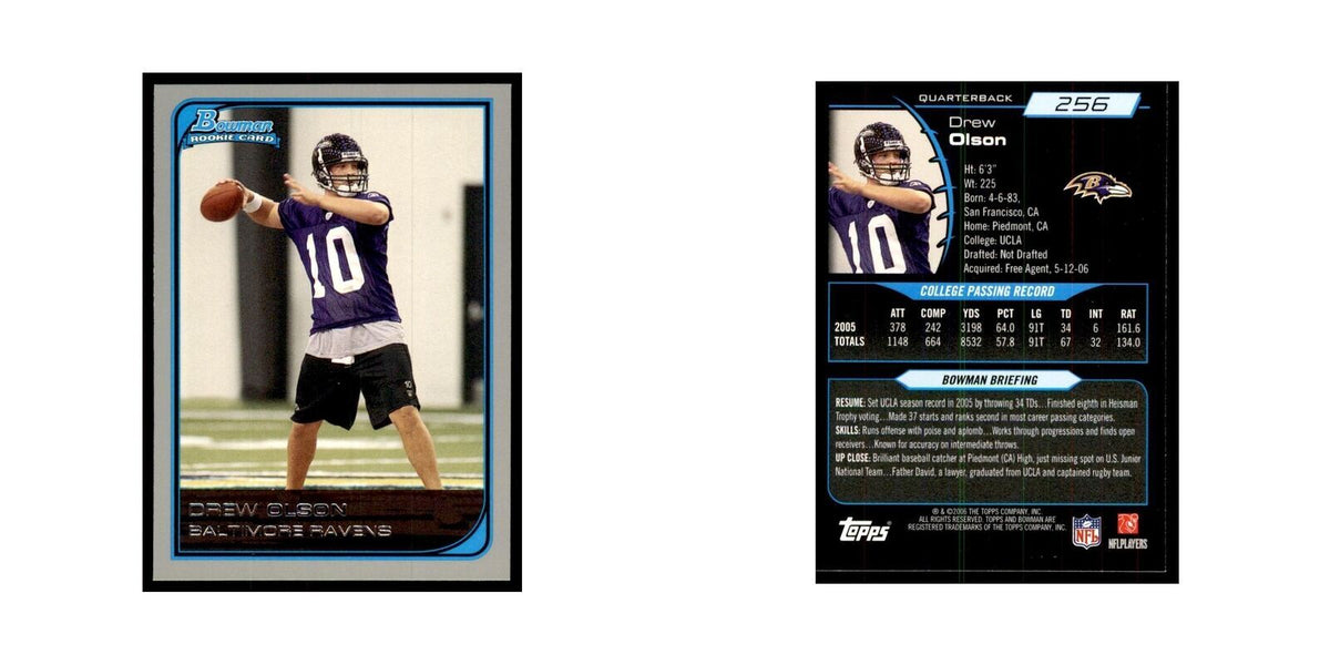 2006 Bowman Drew Olson Football Cards #256