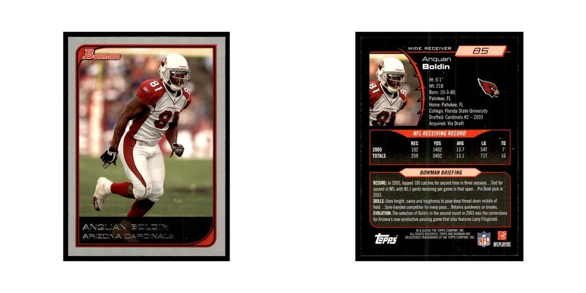 2006 Bowman Anquan Boldin Football Cards #85