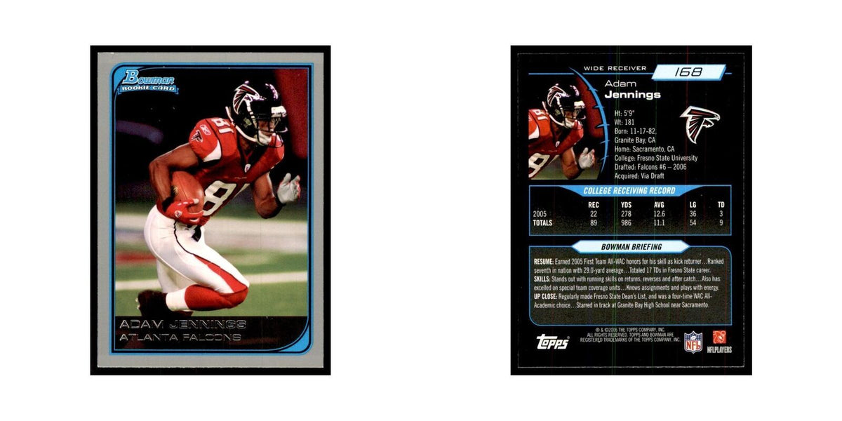 2006 Bowman Adam Jennings Football Cards #168
