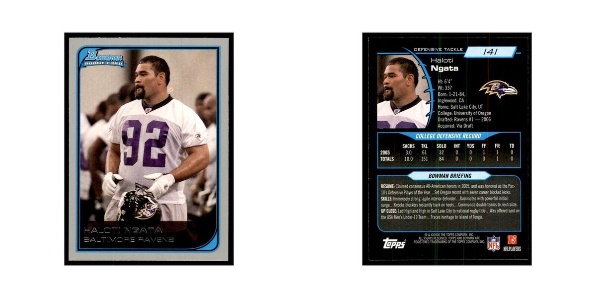 2006 Bowman Haloti Ngata Football Cards #141