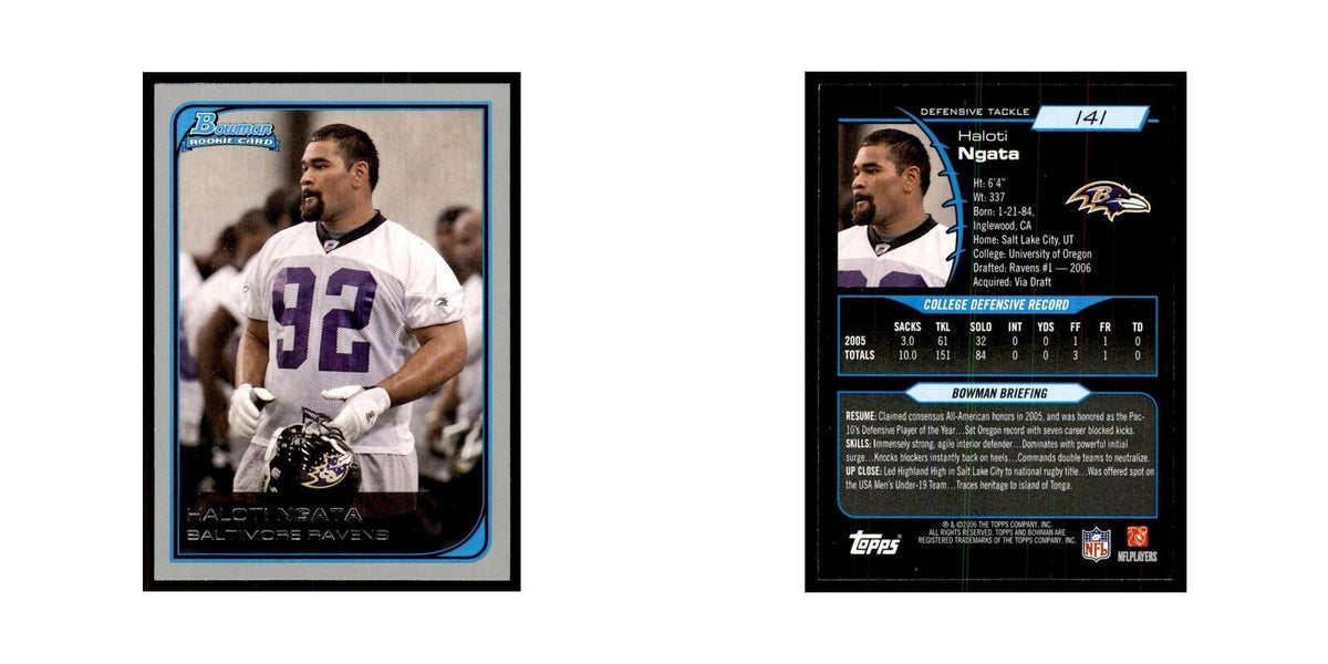 2006 Bowman Haloti Ngata Football Cards #141