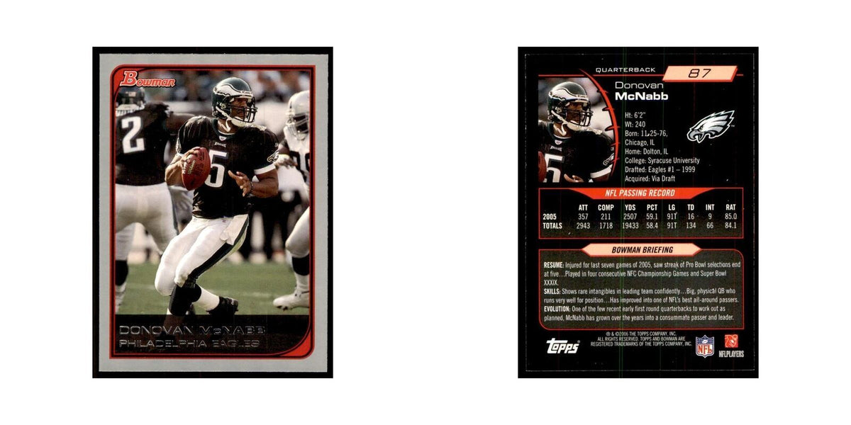2006 Bowman Donovan McNabb Football Cards #87