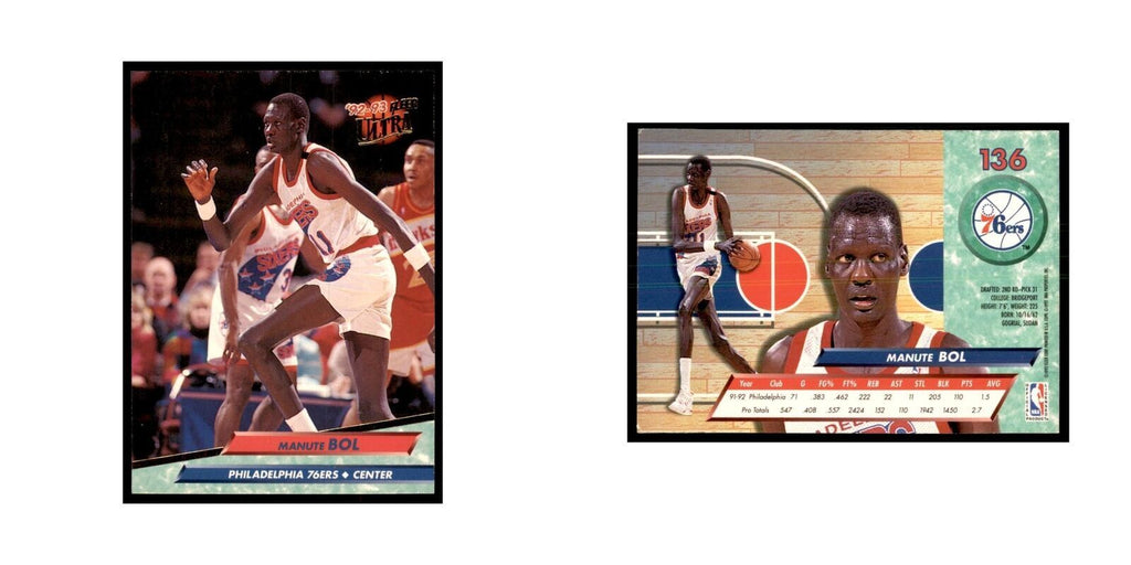 1992 Fleer Ultra Manute Bol Basketball Cards #136