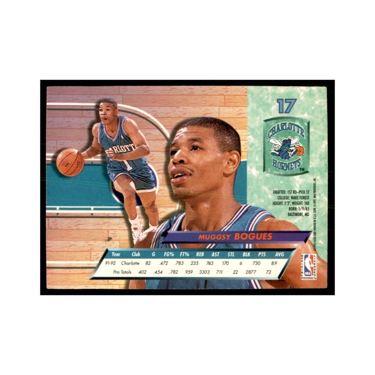 1992 Fleer Ultra Muggsy Bogues Basketball Cards #17