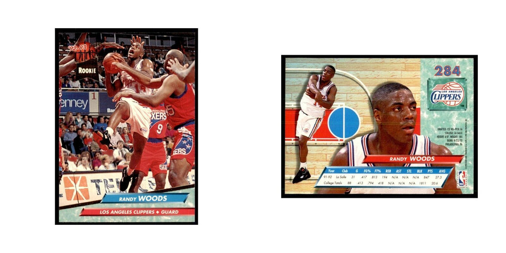 1992 Fleer Ultra Randy Woods RC Basketball Cards #284
