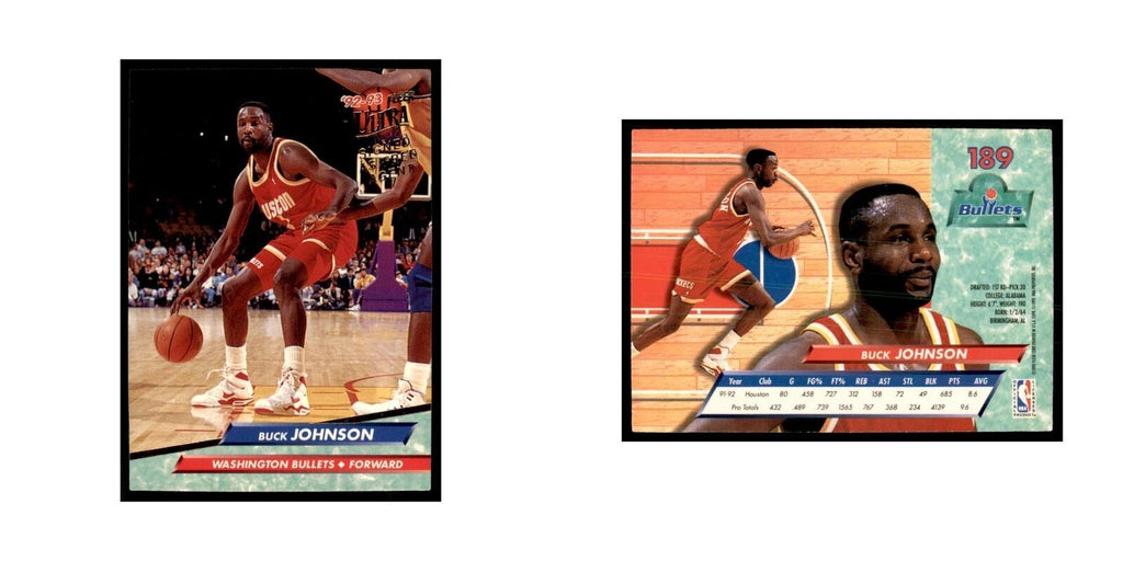 1992 Fleer Ultra Buck Johnson Basketball Cards #189