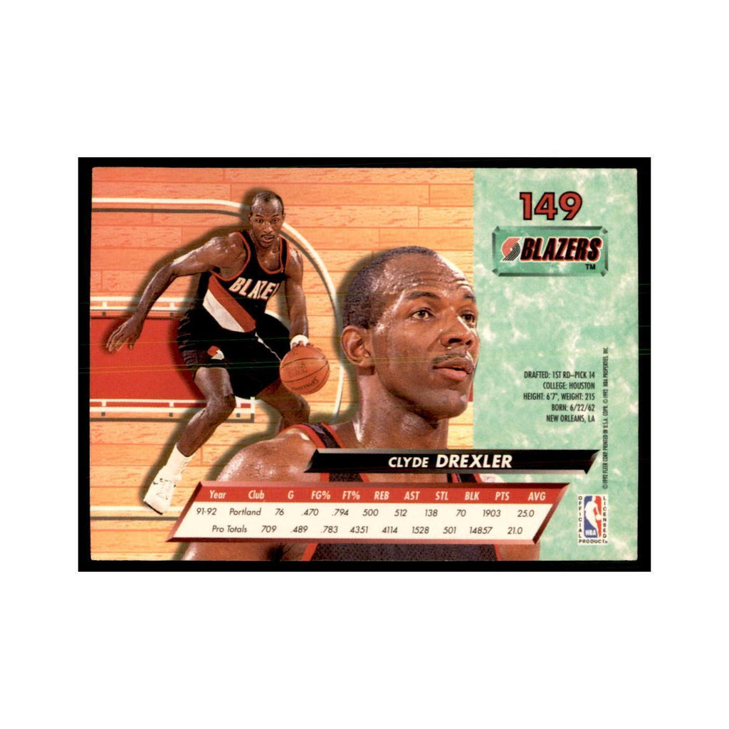 1992 Fleer Ultra Clyde Drexler Basketball Cards #149