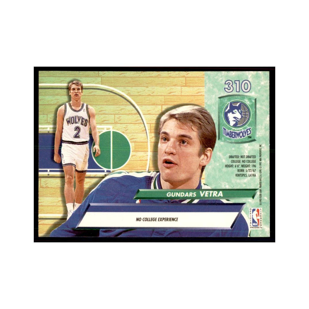 1992 Fleer Ultra Gundars Vetra RC Basketball Cards #310