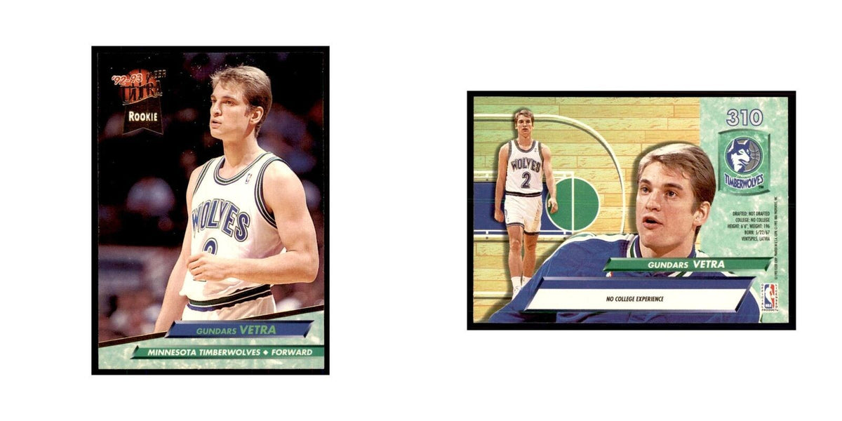 1992 Fleer Ultra Gundars Vetra RC Basketball Cards #310
