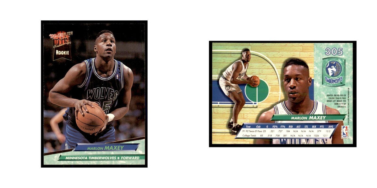 1992 Fleer Ultra Marlon Maxey RC Basketball Cards #305