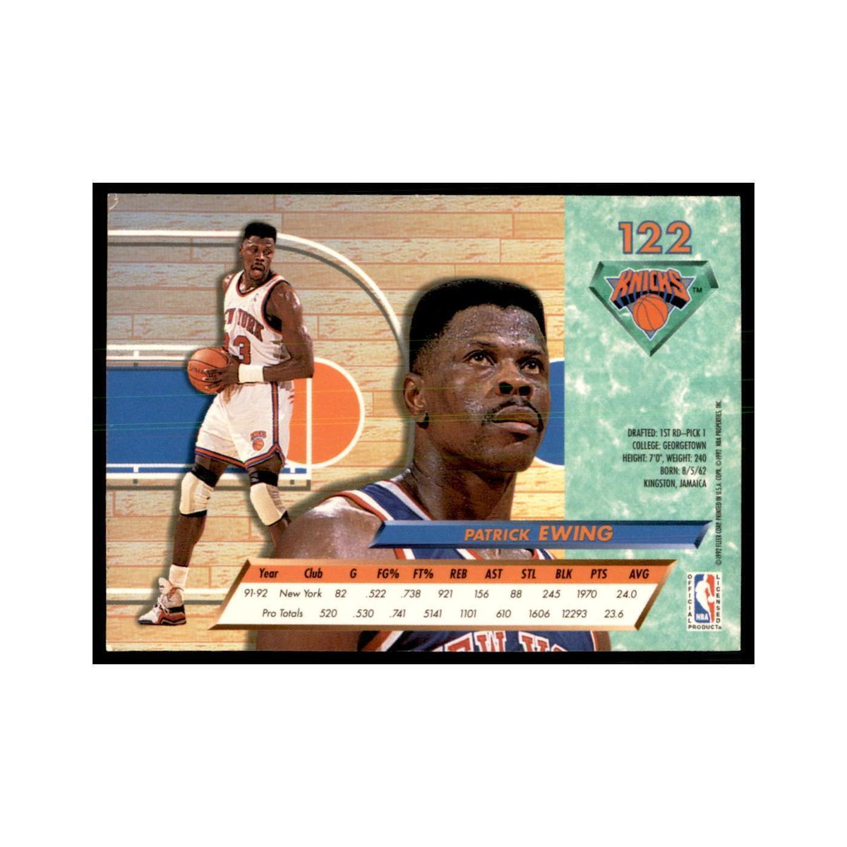 1992 Fleer Ultra Patrick Ewing Basketball Cards #122