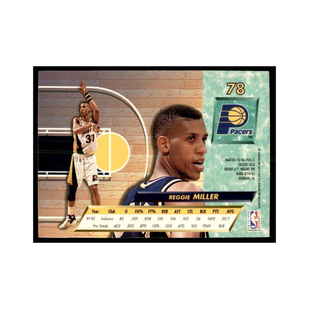 1992 Fleer Ultra Reggie Miller Basketball Cards #78