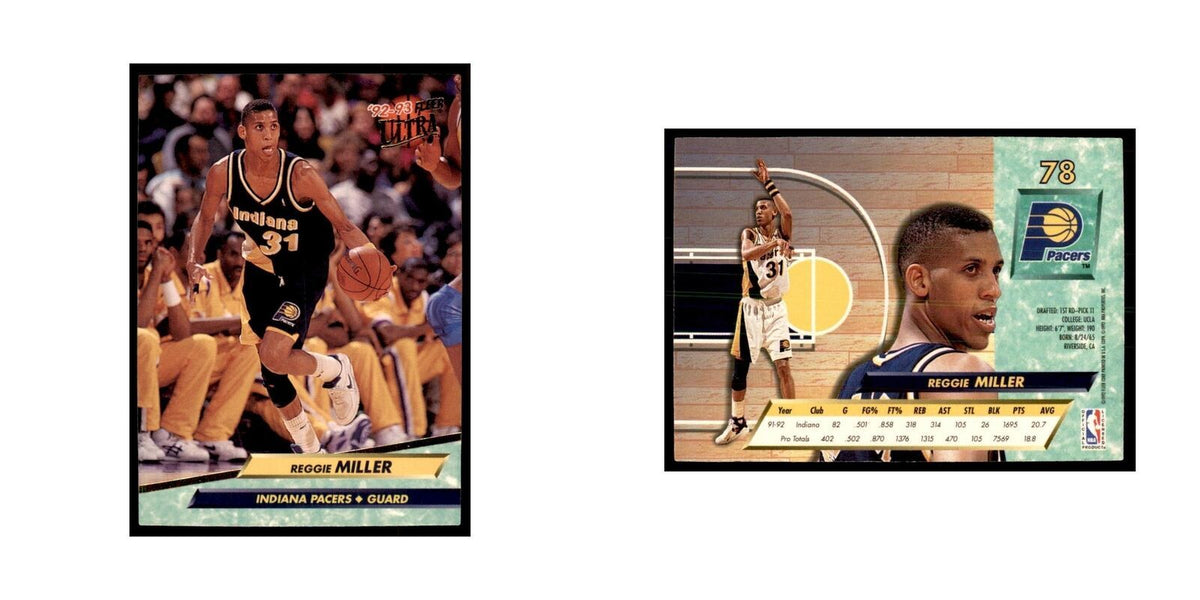 1992 Fleer Ultra Reggie Miller Basketball Cards #78