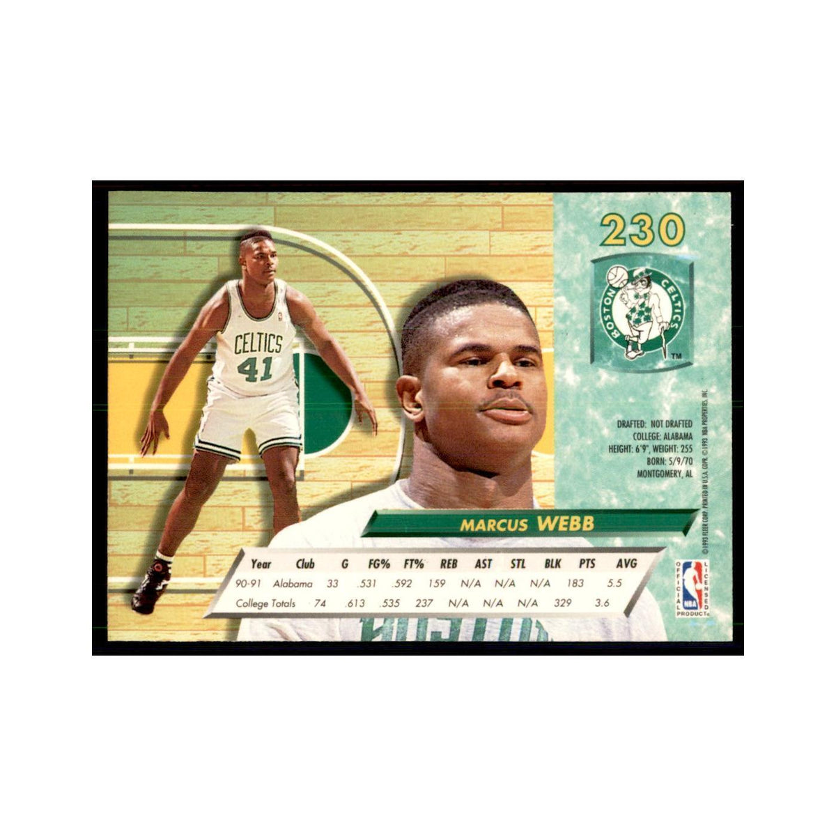 1992 Fleer Ultra Marcus Webb RC Basketball Cards #230