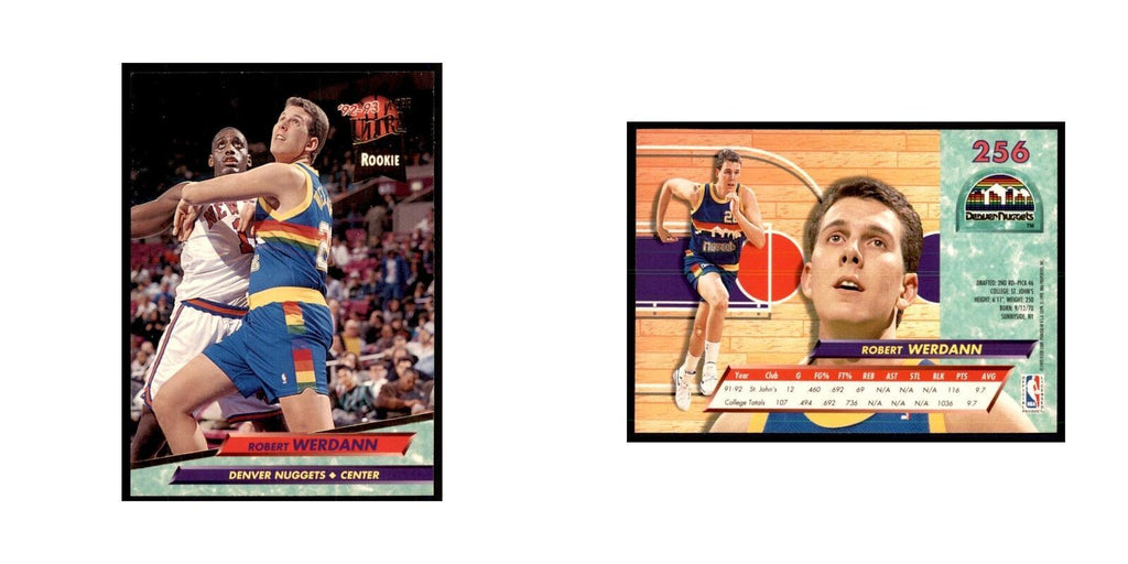1992 Fleer Ultra Robert Werdann RC Basketball Cards #256