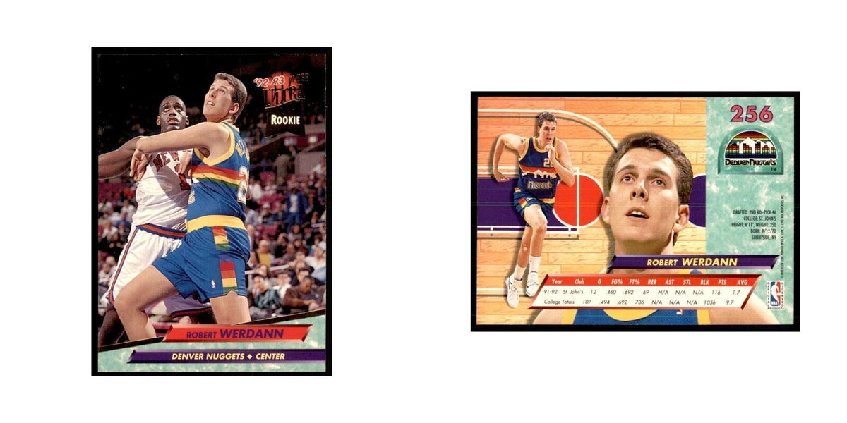 1992 Fleer Ultra Robert Werdann RC Basketball Cards #256