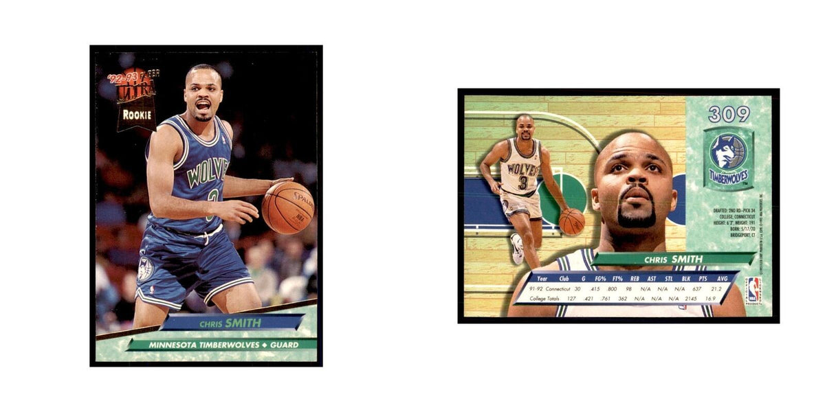 1992 Fleer Ultra Chris Smith RC Basketball Cards #309