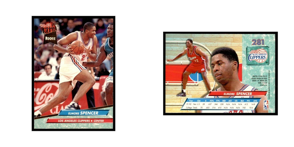 1992 Fleer Ultra Elmore Spencer RC Basketball Cards #281