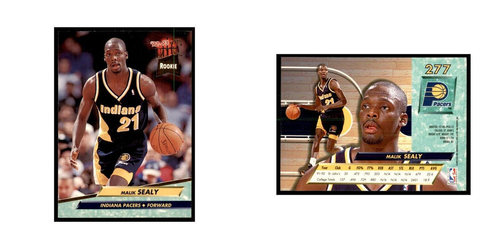 1992 Fleer Ultra Malik Sealy RC Basketball Cards #277