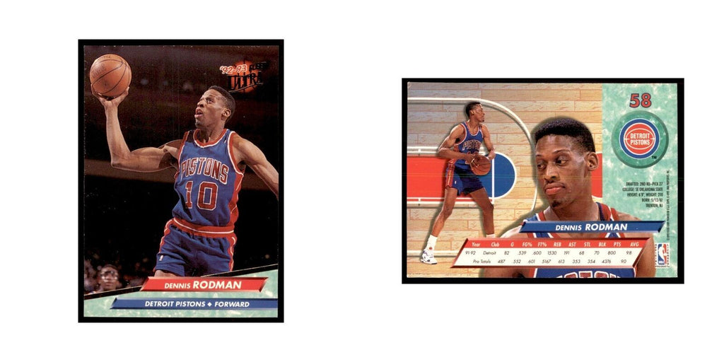 1992 Fleer Ultra Dennis Rodman Basketball Cards #58