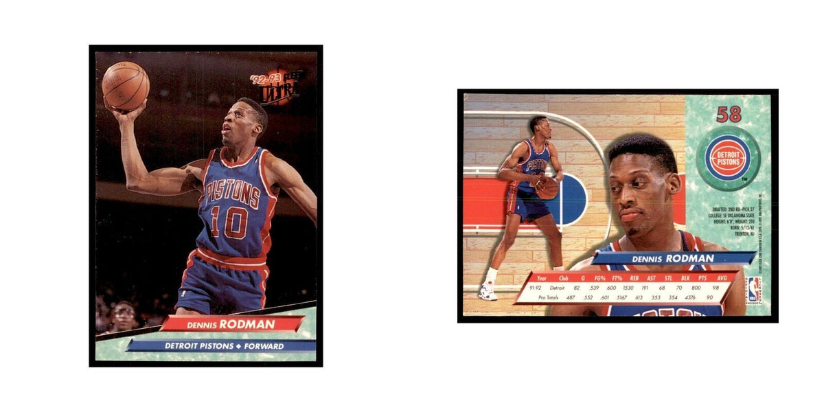 1992 Fleer Ultra Dennis Rodman Basketball Cards #58